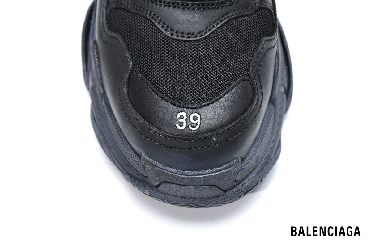 Balenciaga Triple S men's shoes  women sneakers ¨C Triple Black