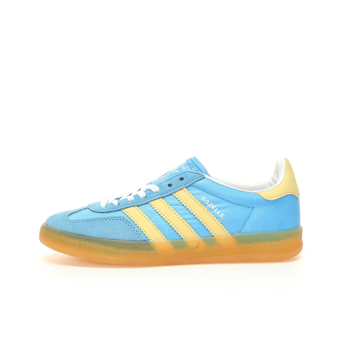 Adidas Originals Gazelle Indoor ¨C Light Blue / Yellow Gum Suede Low-Top Sneakers
