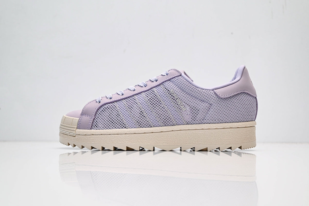 adidas Originals Superstar ¨C Light Purple Mesh Upper with Beige Shell Toe
