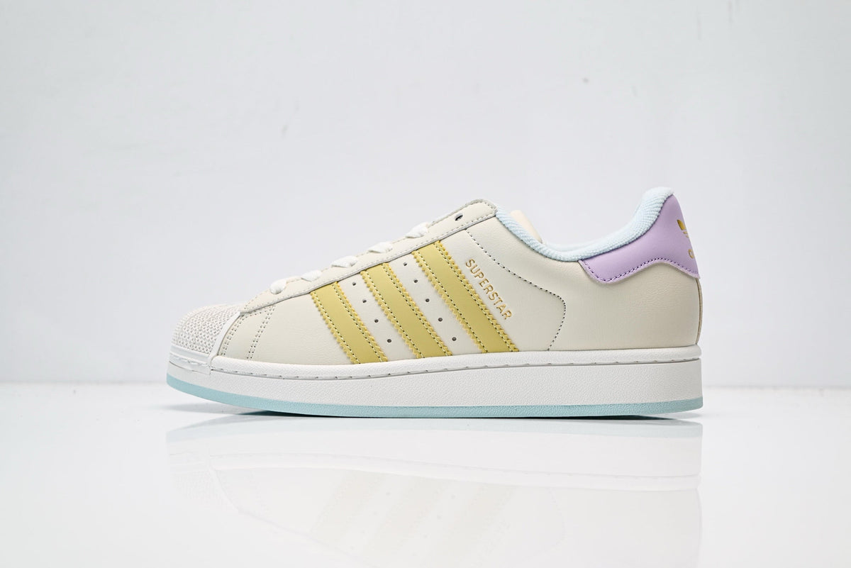 adidas Originals Superstar ¨C Off-White Shell Toe with Pale Yellow, Lavender & Baby Blue Accents
