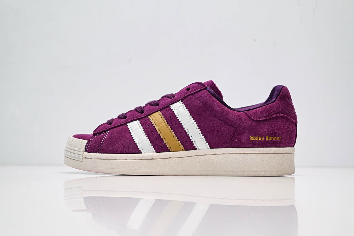 adidas Originals Superstar ¡Á Wales Bonner ¨C Purple with Gold 3-Stripes & White Shell Toe
