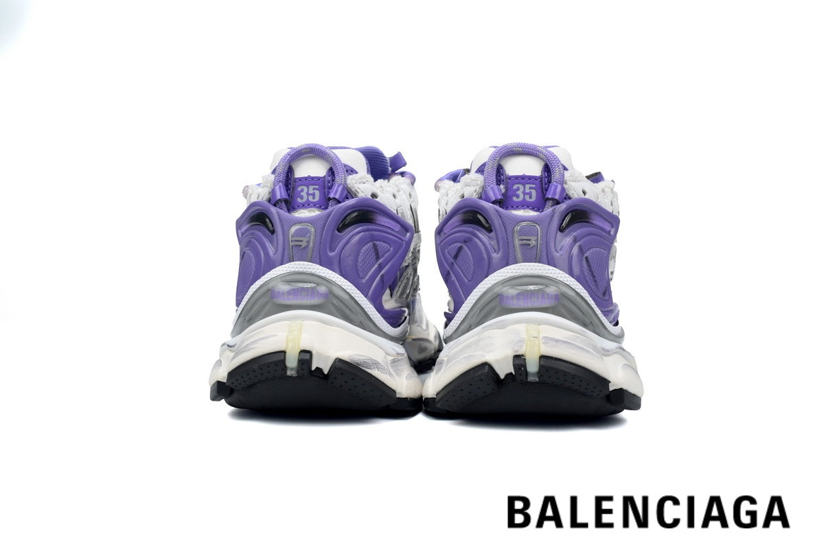 Balenciaga Runner men's shoes  women sneakers ¨C White & Purple