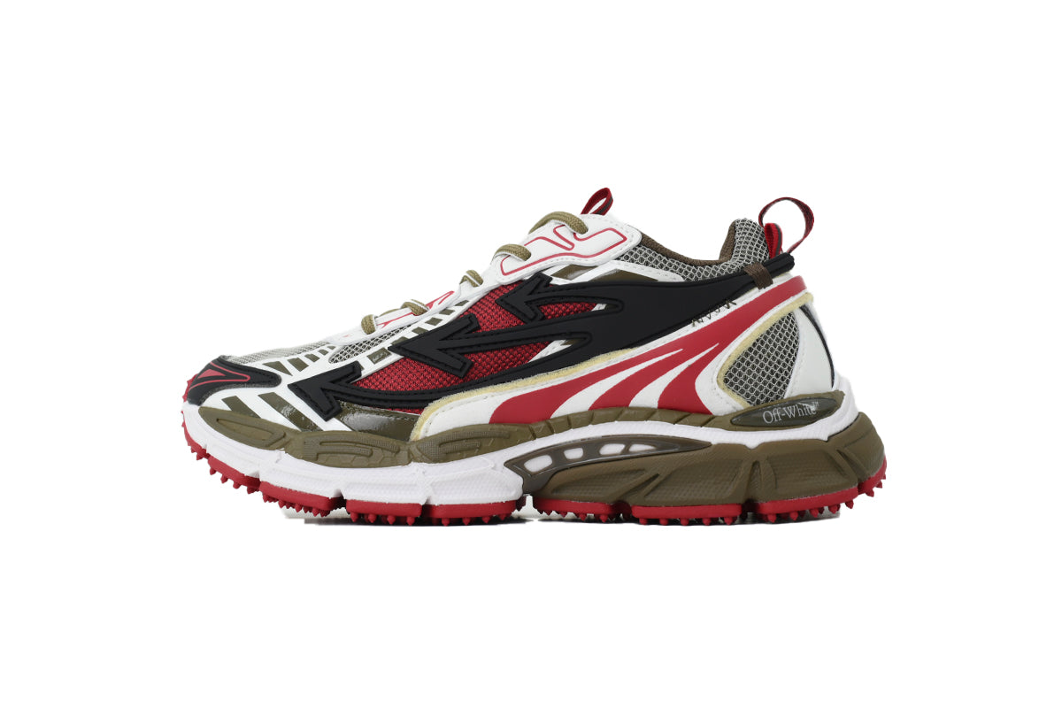 Off-White Be Right Back Women's Men's Black, Red & Olive Chunky Sneakers