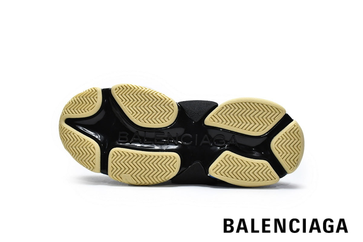 Balenciaga Triple S men's shoes  women sneakers ¨C Grey, Yellow & Purple