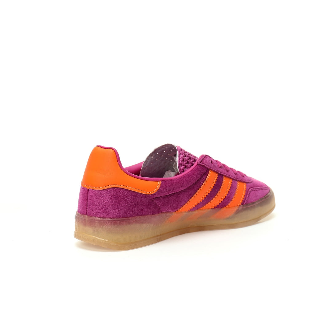 Adidas Originals Gazelle Indoor ¨C Purple / Orange Gum Suede Low-Top Sneakers