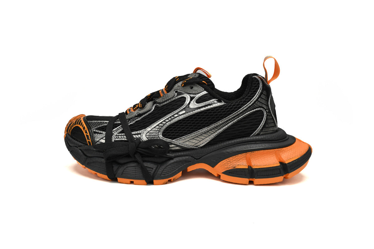 Balenciaga 3XL  men's shoes Track Sneaker ¨C Low-Top Chunky Sole  balenciaga runners Black Orange