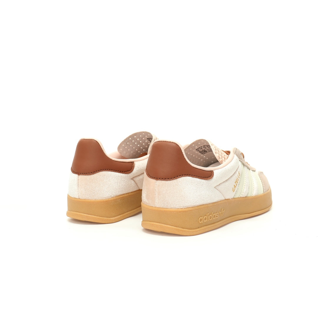 Adidas Originals Gazelle Indoor ¨C Wonder Quartz / Cream Brown Gum Suede Low-Top Sneakers