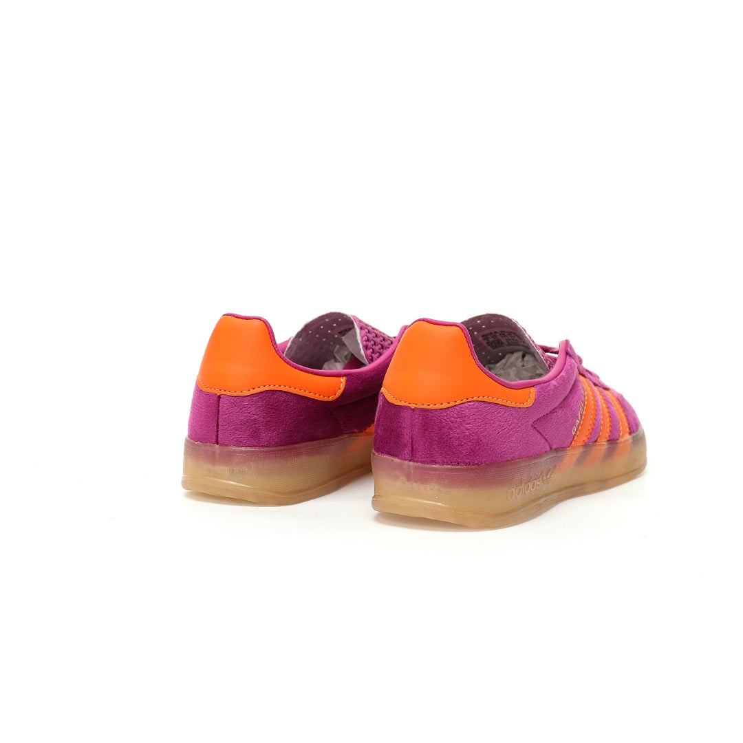 Adidas Originals Gazelle Indoor ¨C Purple / Orange Gum Suede Low-Top Sneakers