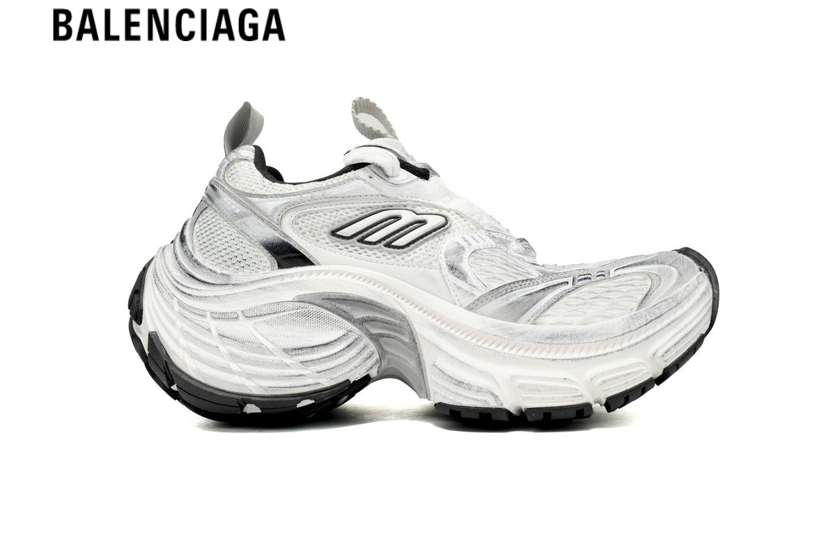 Balenciaga Cargo Sneaker ¡ª White Mesh & Grey Distressed Finish