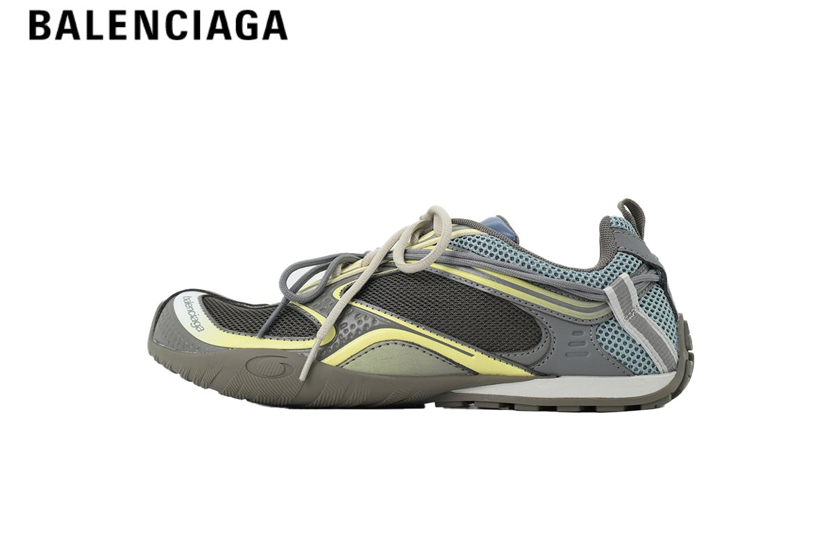 Balenciaga Skate men's shoes  women sneakers¡ª Grey, Blue & Yellow