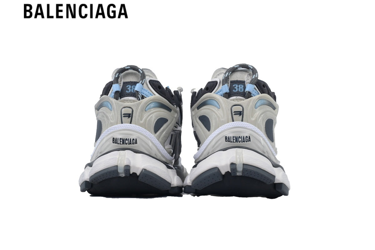 Balenciaga Runner Sneaker ¡ª White Mesh, Pink & Neon Yellow Gradient Overlays