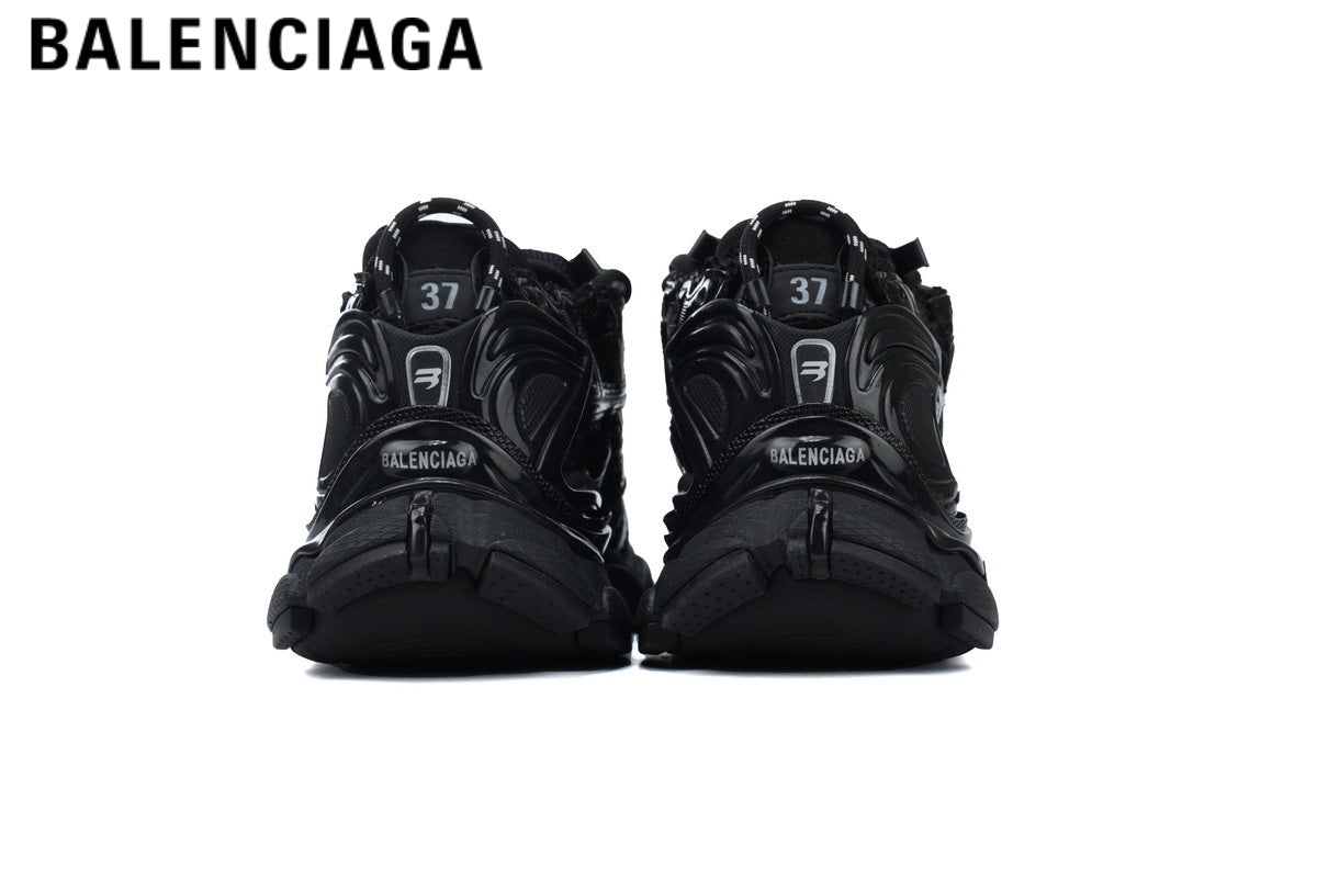 Balenciaga Runner men's shoes  women sneakers ¡ª Full Black
