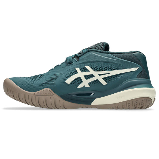Asics womens shoes  neutral running shoes mens  sneakers Gel-Resolution ¨C Teal Green/Cream/Gum Tennis Sneaker
