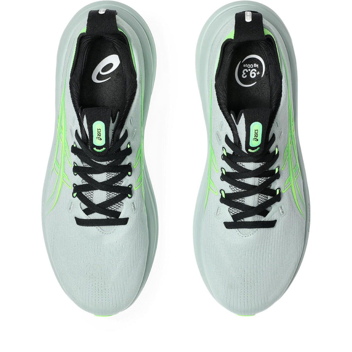 Asics womens shoes  neutral running shoes mens  sneakers Gel-Nimbus 28 ¨C Light Gray/Neon Green Running Shoe