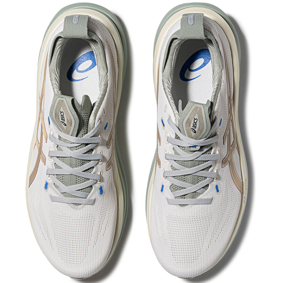 Asics womens shoes  neutral running shoes mens  sneakers Gel-Nimbus Off-White / Champagne / Sage Green