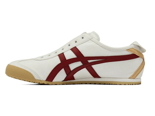 Onitsuka Tiger Mexico 66 Slip-On Unisex Sneakers ¨C Cream Burgundy Stripe  running shoes women asics mens shoes