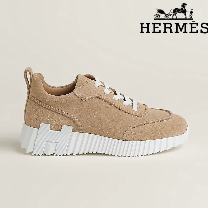 Herm¨¨s Beige Suede Bouncing Sneaker