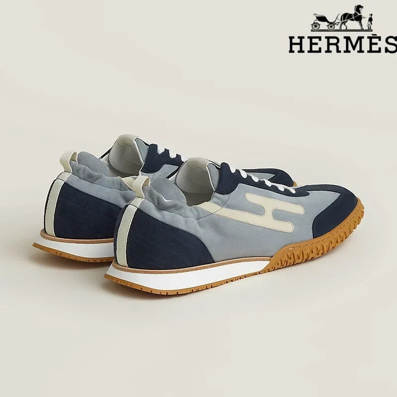 Herm¨¨s Navy Grey Bouncing Sneakers