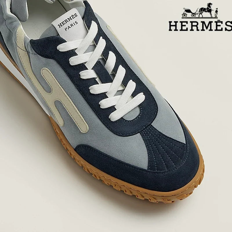 Herm¨¨s Navy Grey Bouncing Sneakers