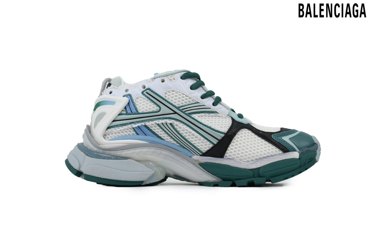 Balenciaga Runner men's shoes  women sneakers¨C White, Green & Blue (Premium)