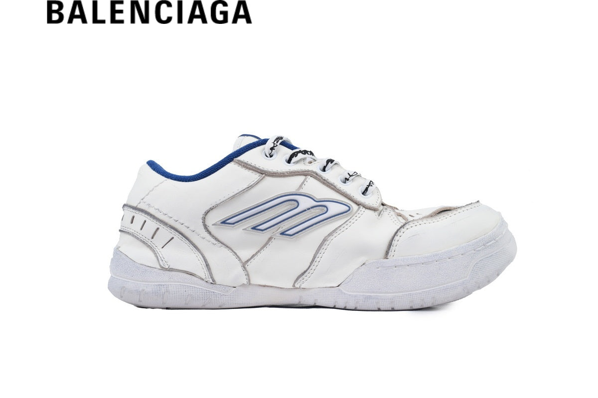 Balenciaga Skate men's shoes  women sneakers in White and Blue